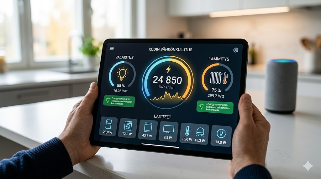Sähkönkulutus laskuri auttaa hallitsemaan kodin energiakustannuksia ja tunnistamaan sähkösyöpöt